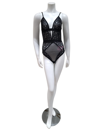 Mapale 8654 Black Lace Bodysuit myselflingerie.com